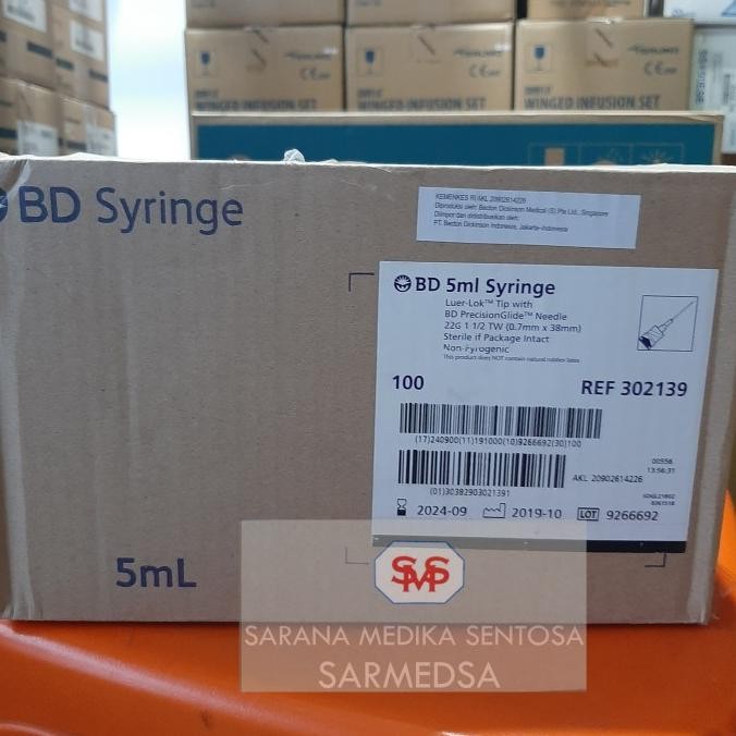 Spuit 5 cc BD / Syringe 5cc BD