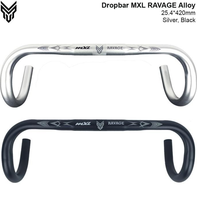 Stang balap alloy fixie dropbar mxl Ravage alloy 25.4 x 420mm bengkok ..