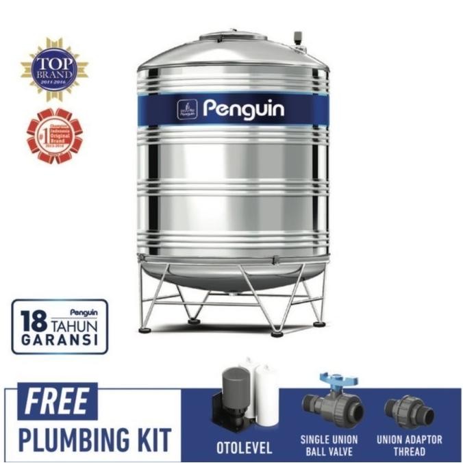 Terjangkau Tangki Air | Tandon Air | Toren Air |Torn Penampungan Air Penguin Stainless Tbsk 500Liter