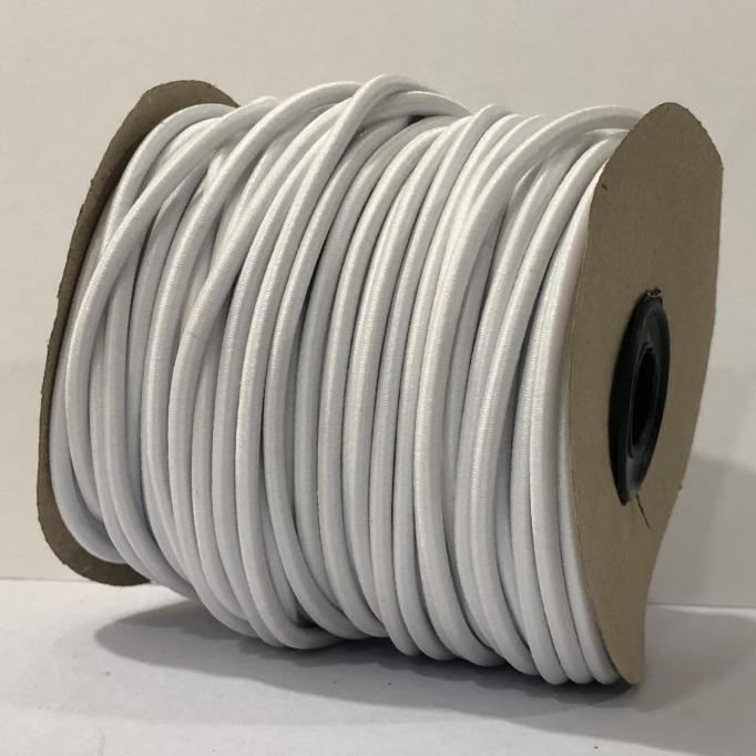 

Tali karet / elastis string 3mm putih / Roll murah
