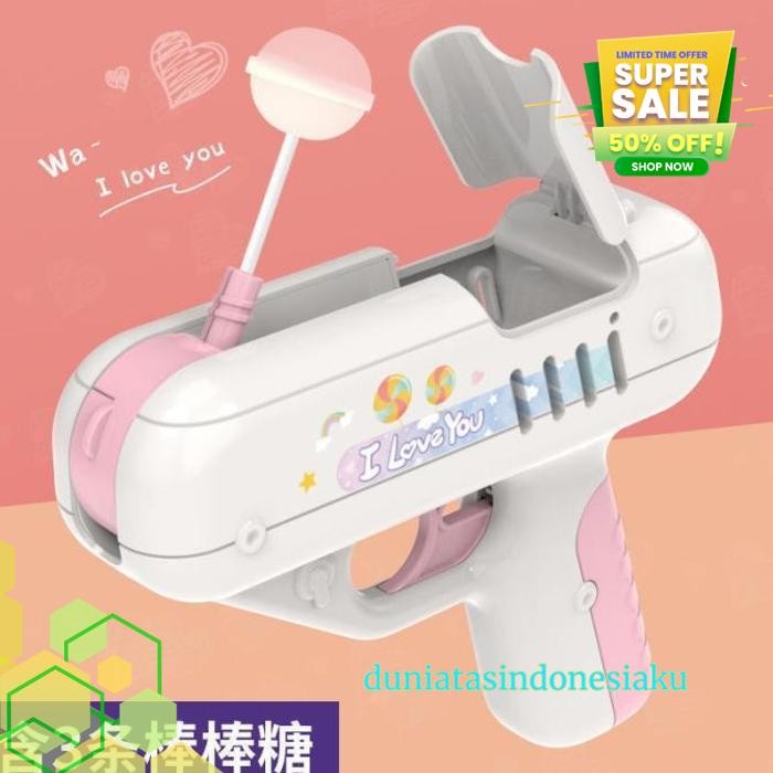 

MAINAN PISTOL PERMEN LOLIPOP / TEMBAKAN PERMEN LOLLIPOP / CANDY GUN / DUNIATASINDONESIAKU KUALITAS TERBAIK
