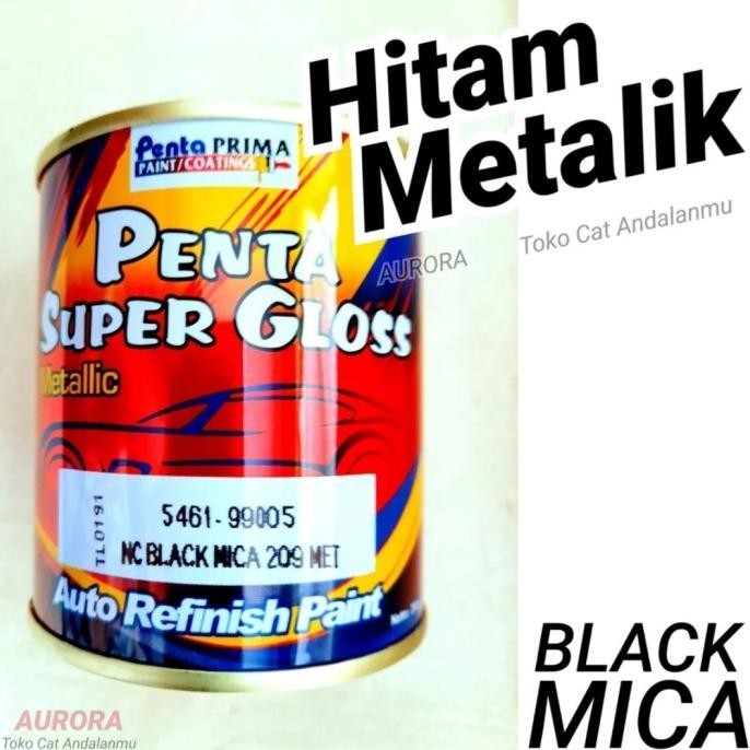 CAT PENTA SUPER GLOSS BLACK MICA METALLIC -HITAM METALIK 200 GRAM murah