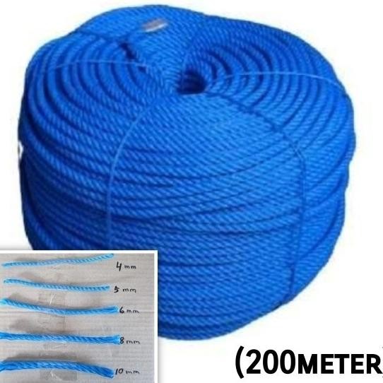 1 Roll Tali Tampar 8 Mm Tali Ikat Tali Tambang Plastik 8Mm New Stok