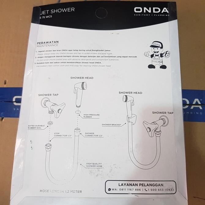 Jet Shower ONDA / Semprotan Selang Air Kloset Duduk / Shower Toilet