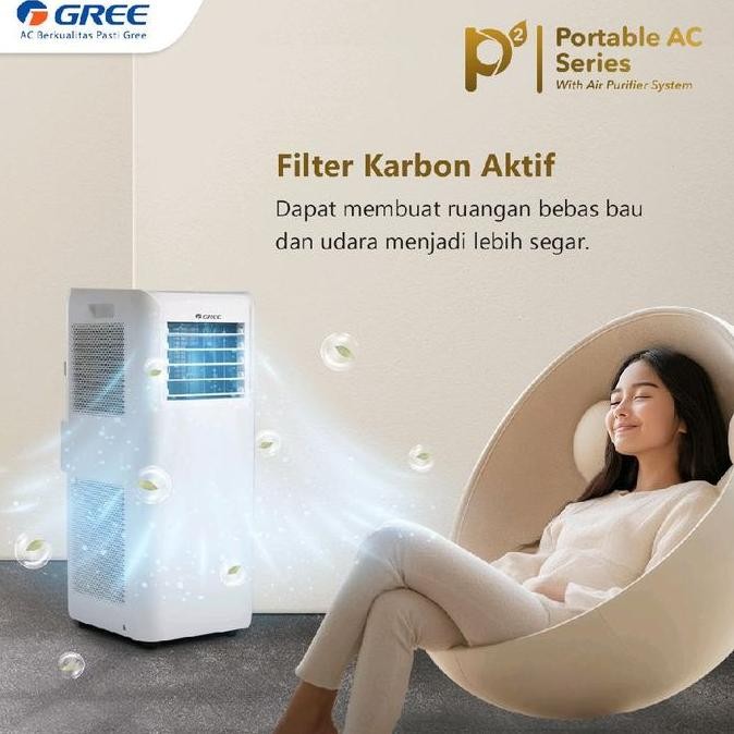 AC PORTABLE STANDING GREE 1 PK WITH AIR PURIFIER SYSTEM HAR