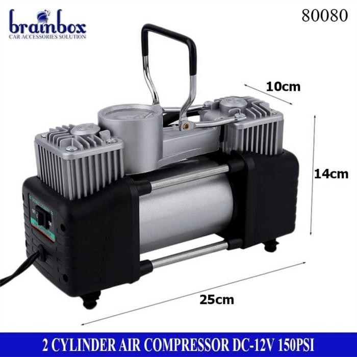 Kompresor Angin 2 Silinder Pompa Angin Mini Heavy Duty Air Compressor Original Dan Terpercaya