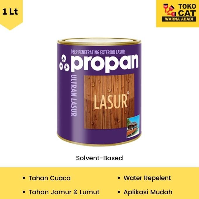 Miliki Cat Politur Propan Ultran Lasur Clear Doff, Gloss, Satin 1 Liter