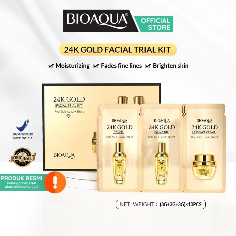 Bioaqua 24K Gold Facial Trial Kit [Bpom]