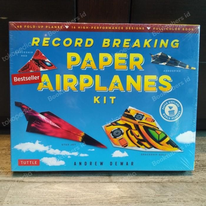 

Record Breaking Paper Airplanes Kit : 48 Fold-Up Planes Original Dan Terpercaya
