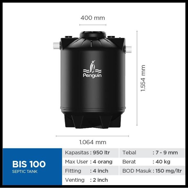 Penguin Bis-100 1000 Liter Septic Tank Biorotech Termurah