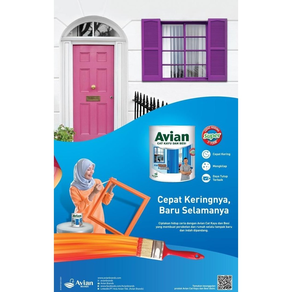 Terjangkau Avian Cat Minyak Besi Dan Kayu Kode 641 Repelita Green Warna Hijau
