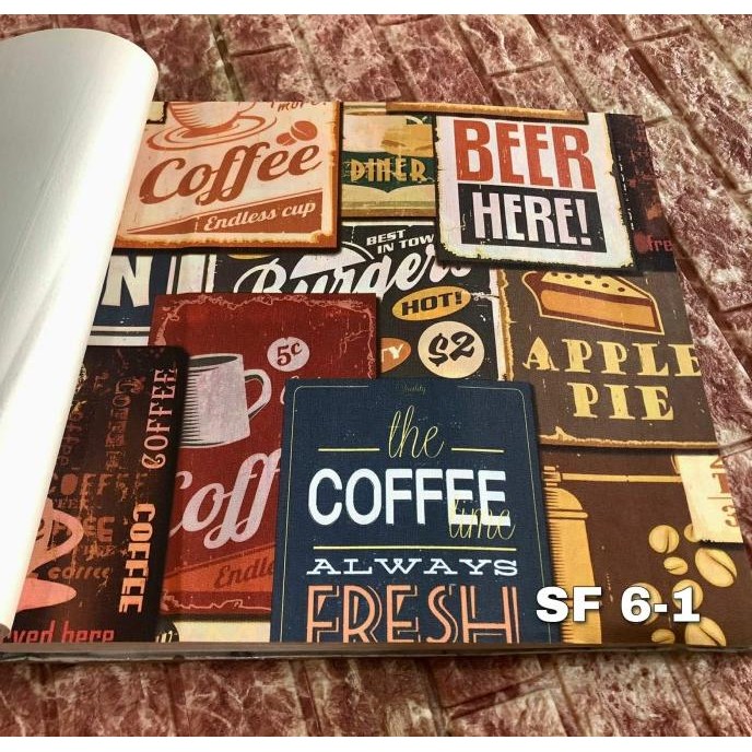Spesial Wallpaper Dinding Cafe Motif Tulisan Coffee Beer