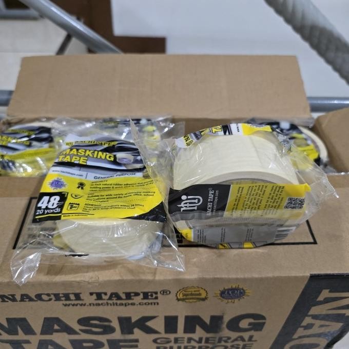 

Masking tape/Lakban kertas Nachi 2inch 48mm x 18mtr (min 1dus =48roll) murah