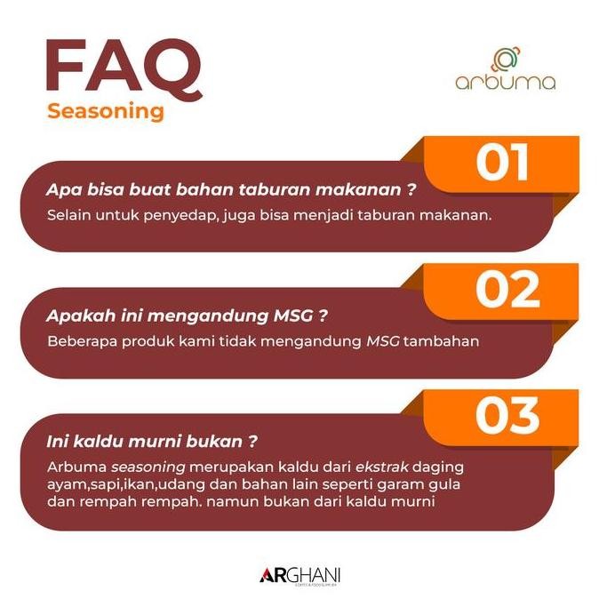 

ARBUMA Seasoning Kaldu Sapi Non MSG 1Kg Halal Bumbu Masak Dapur Bubuk Instan Tabur Premium bumbu dapur Masakan murah