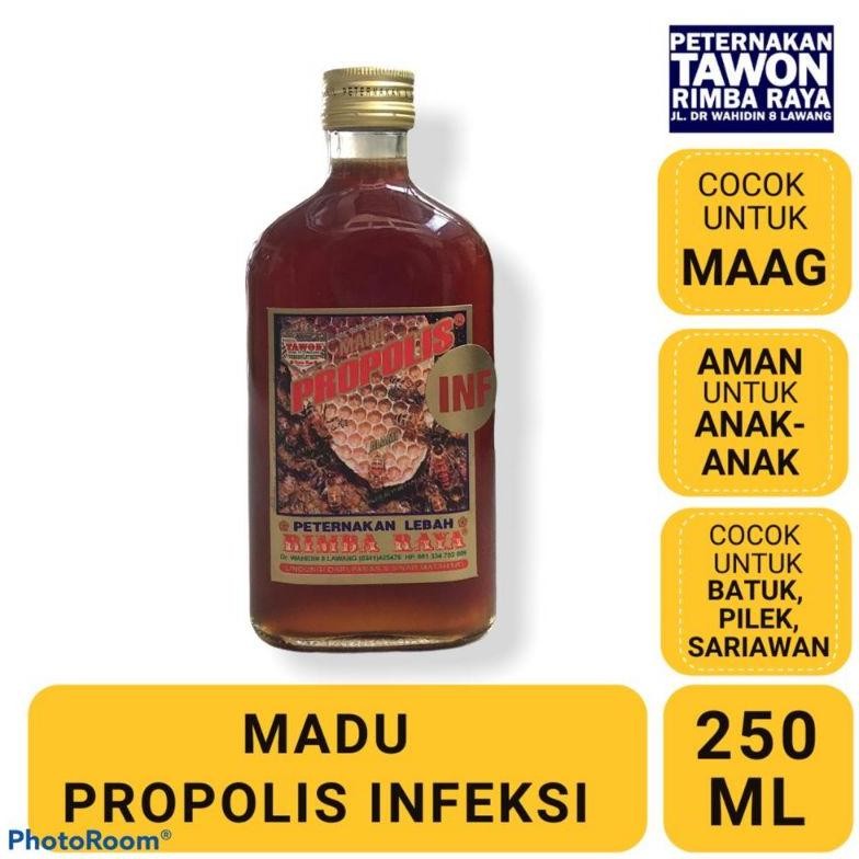 

Madu Propolis Infeksi - Peternakan Tawon Rimba Raya 250 ml kemasan botol kaca
