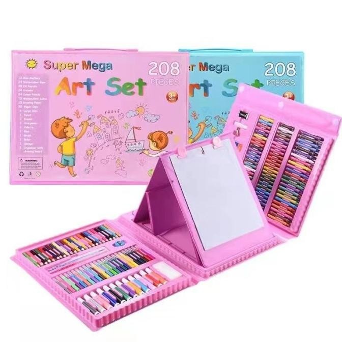 

NEWW 208 Crayon Set Mewarnai 208 Alat Belajar mewarnai anak [terbaik]