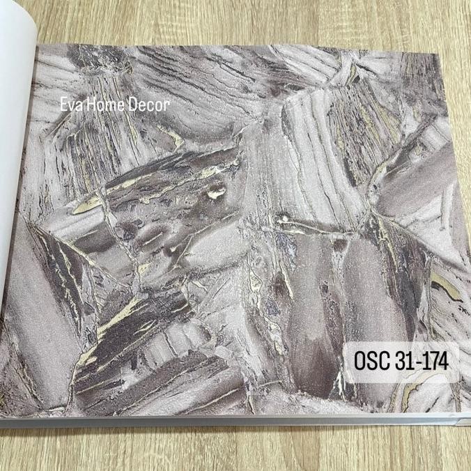 Spesial Wallpaper Premium Vinyl Dinding Bertekstur Aesthetic Navy Grey Black