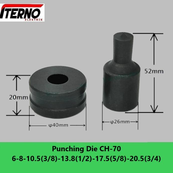 

Mata Punch Dies CH-70 Mata Pon 6mm 8mm 10.5mm 13.8mm 17.5mm 20.5mm murah
