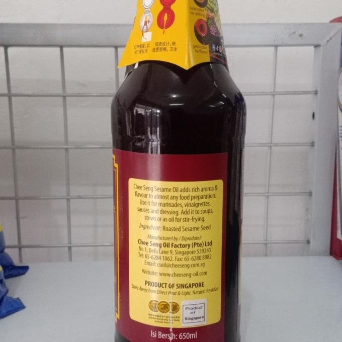 

Minyak wijen Pagoda Chee seng pure black sesame oil 650 ml singapore bukan 750 murah