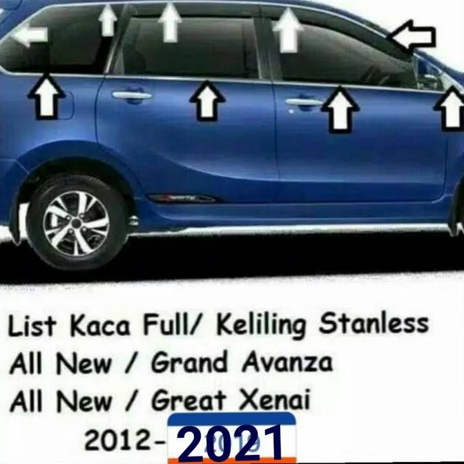 Lis list kaca samping window liner All new Avanza Xenia full keliling