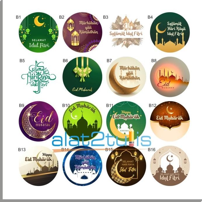 

Stiker | Sticker idul fitri lebaran edisi cutting bulat 4 cm kiss cut murah