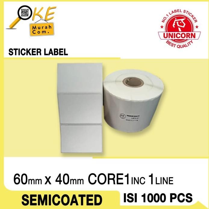 

Kertas Stiker Label Barcode Semicoated 60x40mm 1Line Isi 1000pcs murah