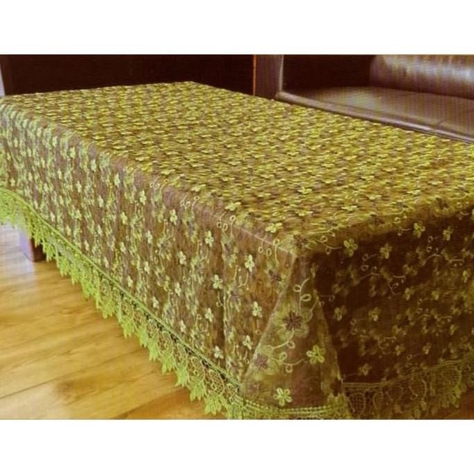 Sale Taplak Meja Makan Renda Bordir | Taplak Meja Kain Oval Premium 6-8 Kursi