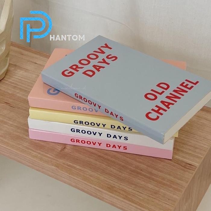 

Phantom [Minihome] Groovy Days Notebook Buku Aesthetic Old Channel Korean Minimalis Buku Catatan Pastel Warna Warni Lucu Hard Cover Buku Tulis Murah