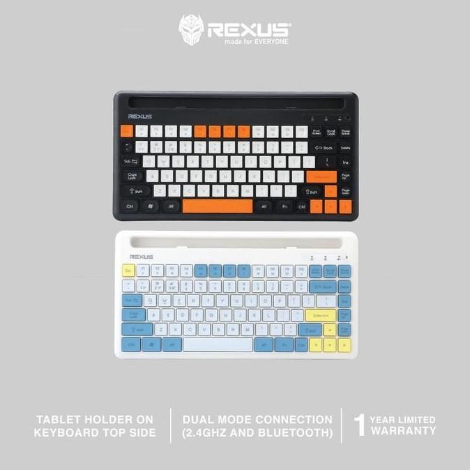 Rexus KB01 / KB-01 Mosaic Wireless Dual Connection Gaming Keyboard