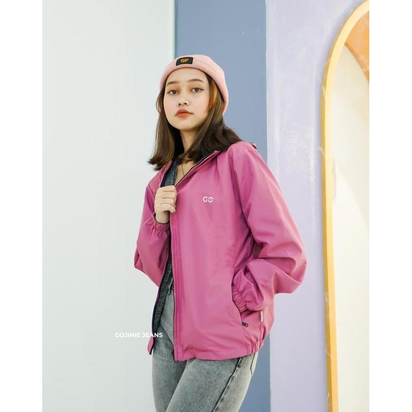 Grosir Gojiniejeans - Jaket Parasut Reversible Wanita Dusty