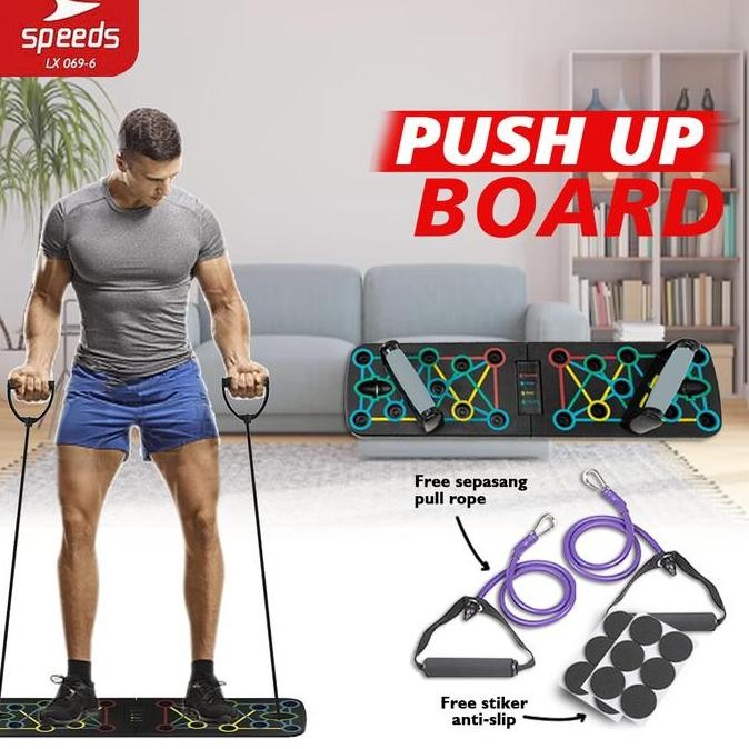 PROMO ISTIMEWA Speeds Push Up Board + Resistance / Push Up Stand Bar Alat Push Up Outdoor Portable 0