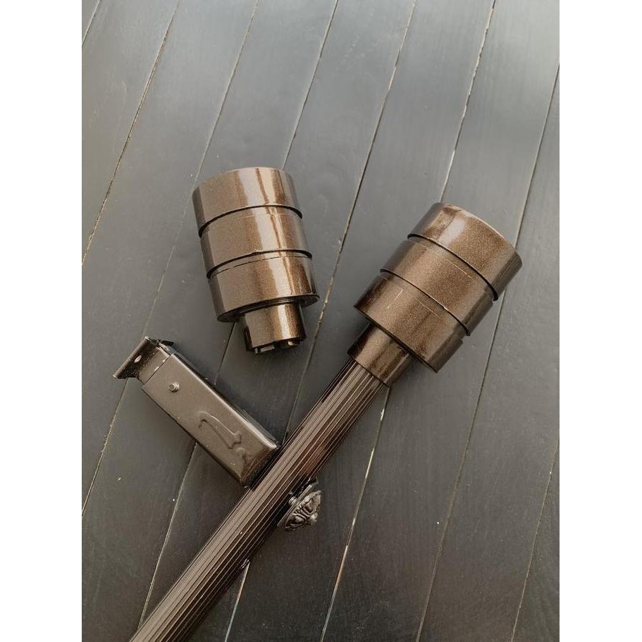 Batang Gorden 1 Meter Full Set Batang Hordeng Pintu Jendela Kayu Dipasang di Dinding Kamar Tidur Pin