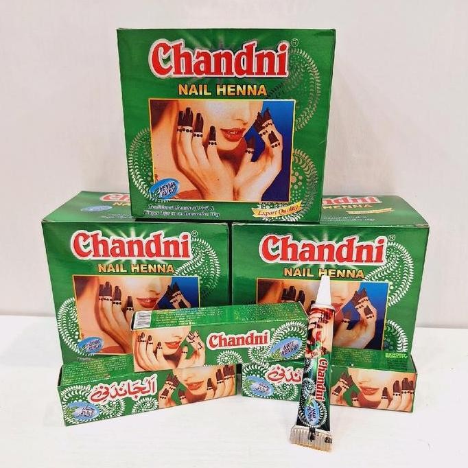 Grosir Nail Henna Chandni Perlusin Isi 12Pcs Henna Kuku Henna Tangan Pewarna Kuku Henna Chandni  Hen
