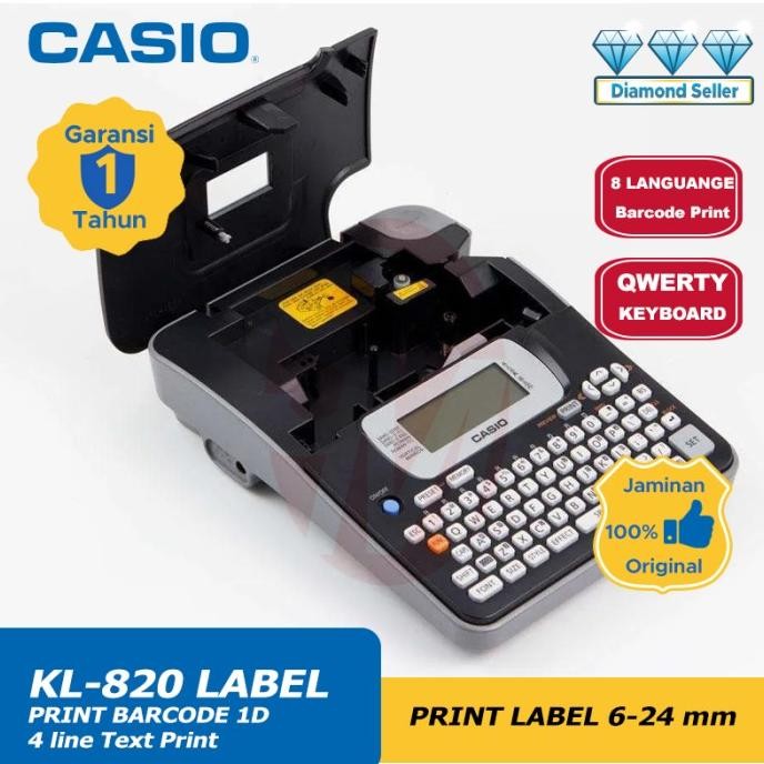 

Label Mesin Casio Kl-820 Printing Label Cetak Nama Barcode Qwerty Keyboard