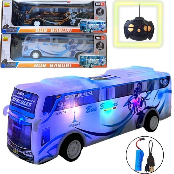 RC BUS BASURI TELOLET mainan bis basuri travel perjalanan bunyi telolet remote control PEM