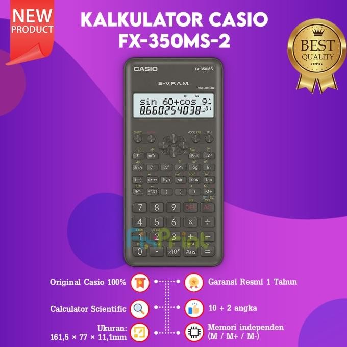 

Hot Sale! Calculator Scientific Fx-350Ms 2 Casio Kalkulator Ilmiah New Original