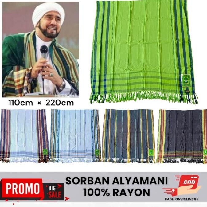 Murah Sorban Panjang Rida Alyamani Sorban Motif