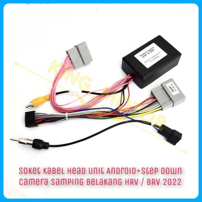 Soket Kabel Hu Android+Step Down Kamera Samping Belakang Hrv Brv 2022