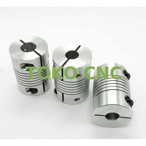 Flexible Shaft Coupling 8 Mm X 12 Mm Coupler D 32 Mm L 40 Mm Ko71 New Stok