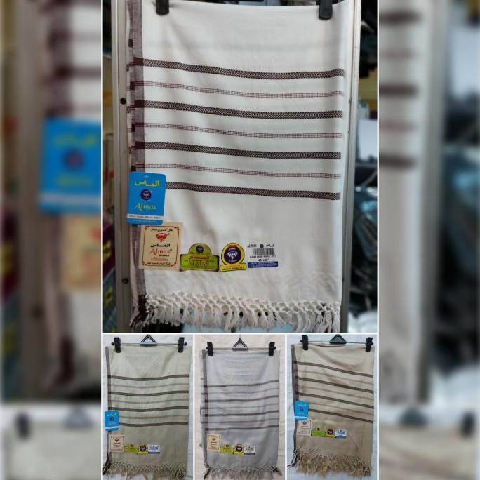 TERLARIS Sorban Kashmiri Putih Polos Bahan Wol Made in India Ukuran 200cm100cm