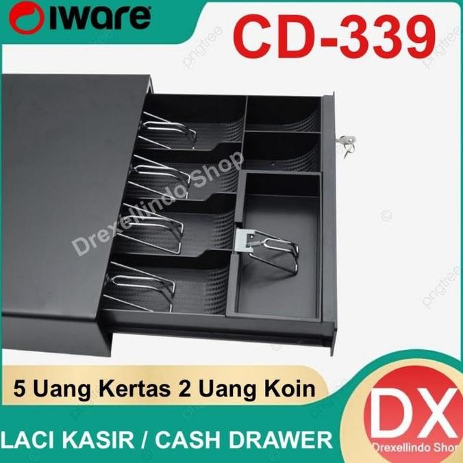 

Sale Laci Kasir / Cash Drawer Iware Cd-339 / Cd339 Ukuran 37X33X12Cm 5 Bill 2 Coins