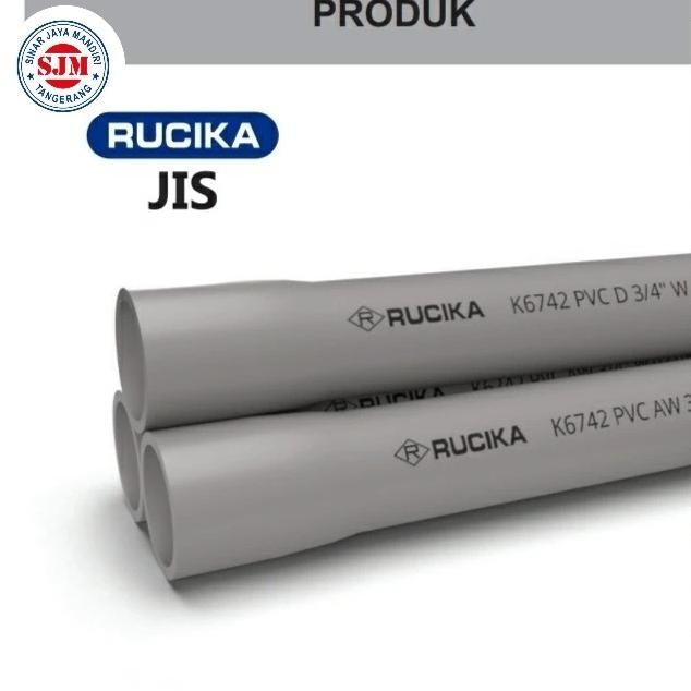 Pipa Pvc Rucika Jis Abu 4 Inch Vp (Aw) Panjang 4 M New Stok