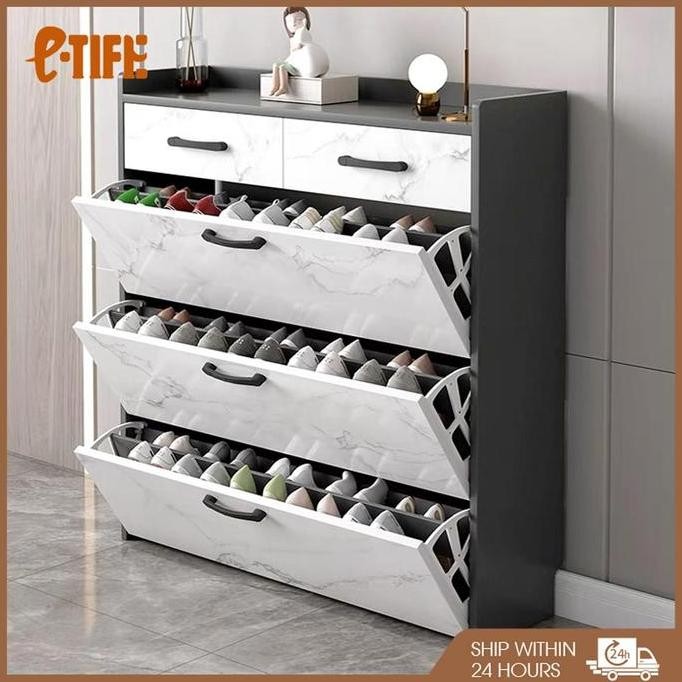 etife lemari Sepatu 2 Lapisan Kayu Minimalis/Lemari Sepatu/Lemari Rak Serbaguna/Rak Lemari Sepatu Mi