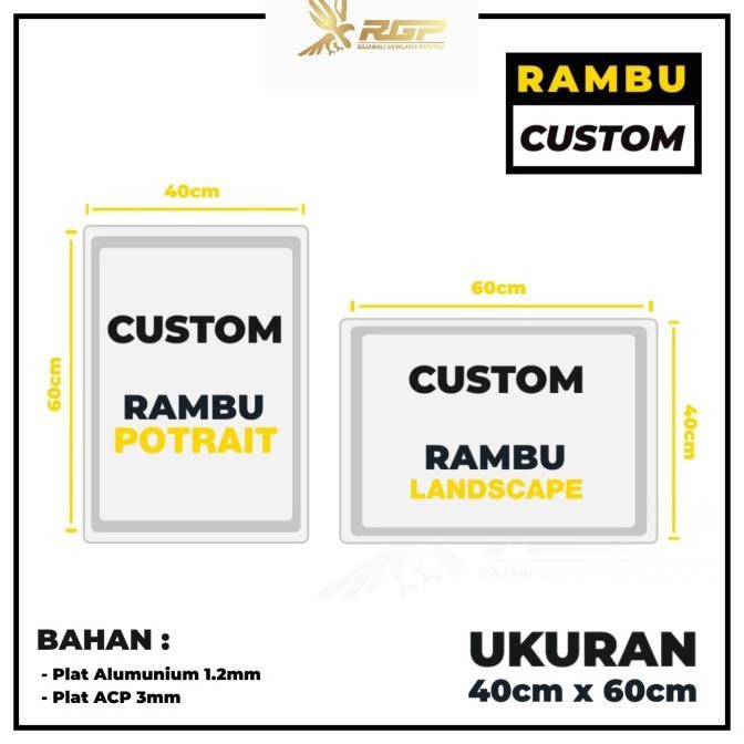 

Grosir Rambu / Sign Custom Ukuran 40Cm X 60Cm - Alumunium
