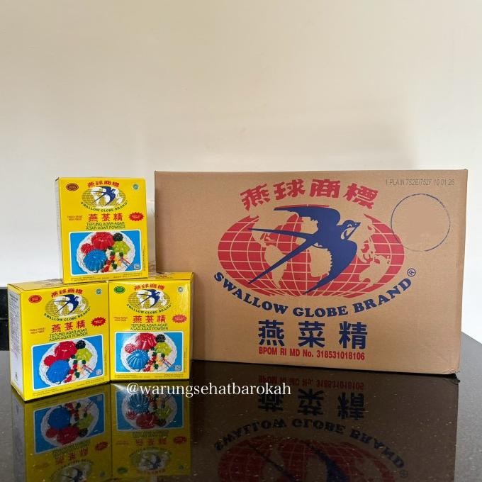 

Agar Agar Swallow Globe Brand 1x karton isi 24x dos murah