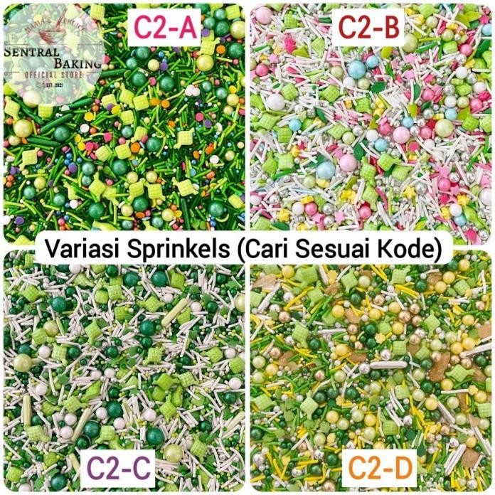 

Sprinkel Bunga Ketupat Hijau Muda 30gr (C2-G) / Springkel Kue Lebaran murah