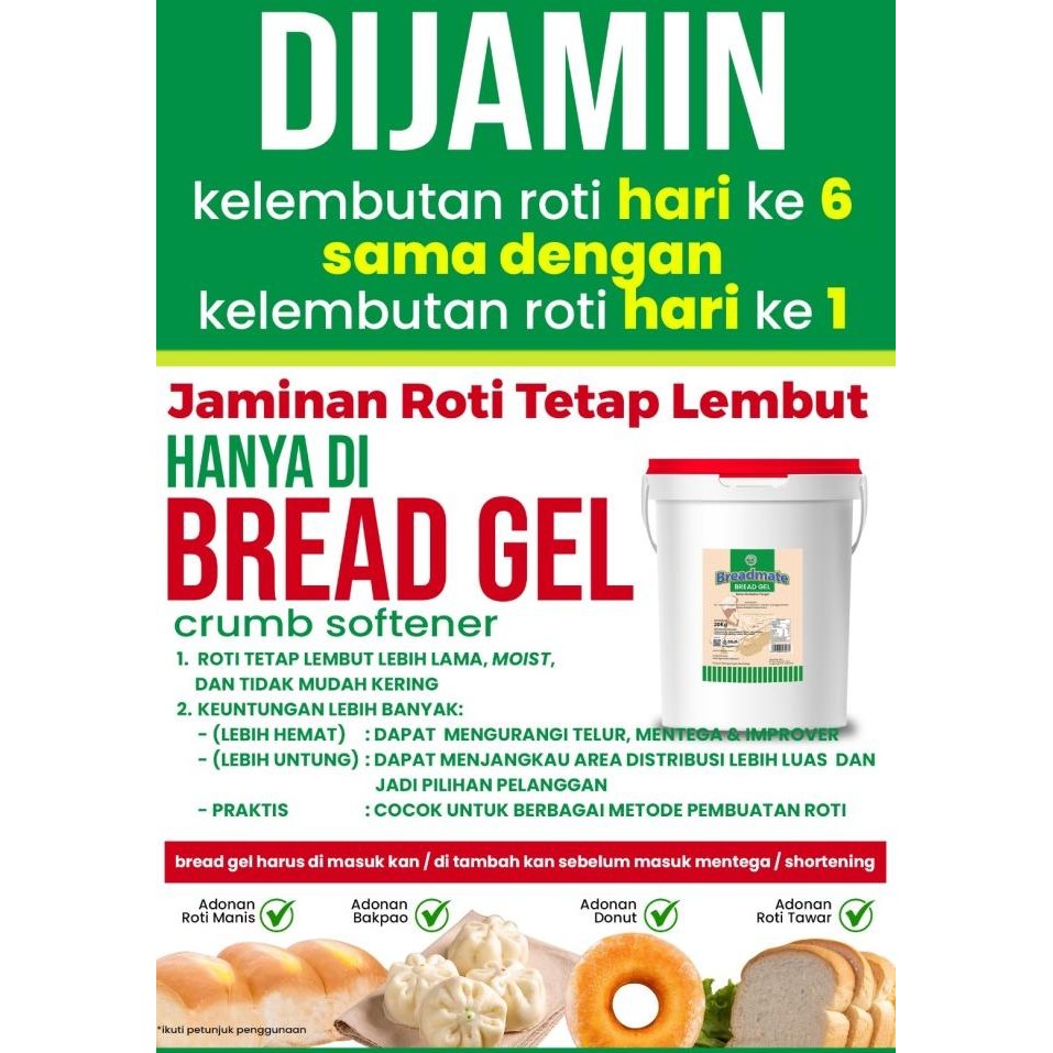 

Bread Gel Roti Crumb Softener Pelembut Roti Breadgel Donat murah