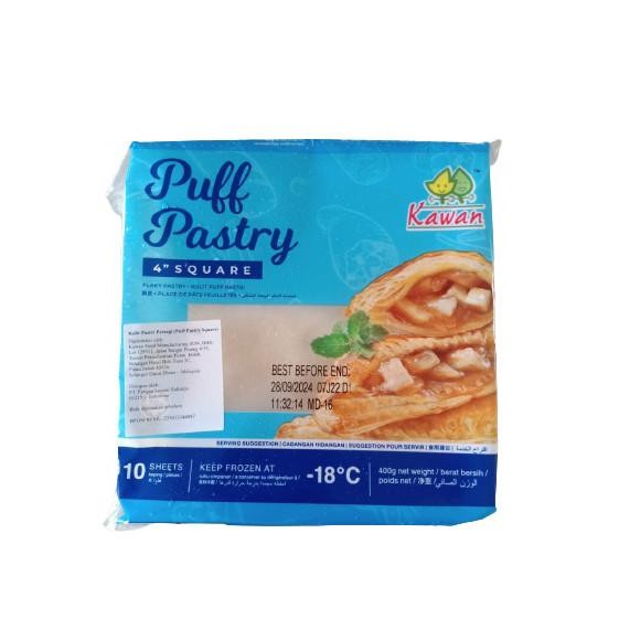 

PUFF PASTRY SQUARE PERSEGI KAWAN 4 INCHI 400 GRAM ISI 10 PCS murah