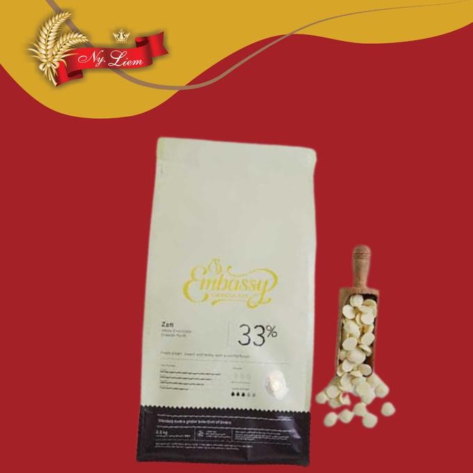 

Embassy Zend Blend White Chocolate Couverture 33% 250gr #R murah