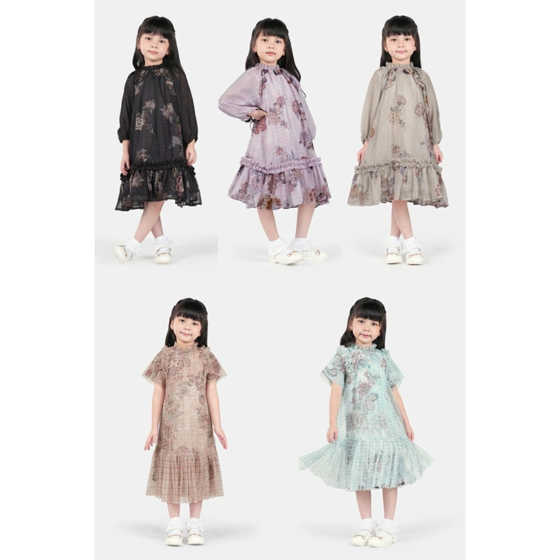 [baca deskripsi‼️] BENANG JARUM X RAISA BENANG JARUM FESTIVE FINESSE RUFFLE KIDS DRESS FESTIVE FINES